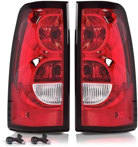 مصابيح خلفية PIT66 متوافقة مع 2003 2004 2005 2006 Chevy Silverado 1500 2500 3500 مجموعة مصابيح الإضاءة الخلفية LED المصابيح الخلفية اليسرى واليمنى، تتضمن المصابيح وحزام الأسلاك in Saudi Arabia