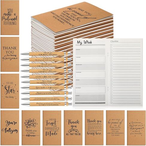 Tellingyou 30 Set Christmas Employee Appreciation Gifts Bulk 2026 Pocket Planner with Pen Daily Weekly to Do List Notepad Motivational Journal Thank You Gift for Coworker Team Staff Teacher(Aesthetic) in Saudi Arabia
