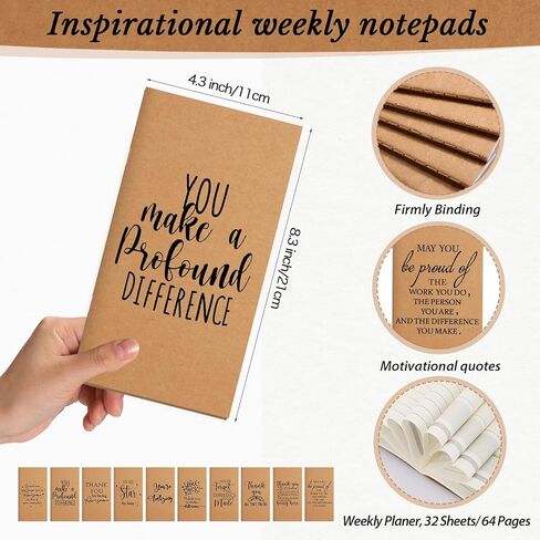Tellingyou 30 Set Christmas Employee Appreciation Gifts Bulk 2026 Pocket Planner with Pen Daily Weekly to Do List Notepad Motivational Journal Thank You Gift for Coworker Team Staff Teacher(Aesthetic) in Saudi Arabia