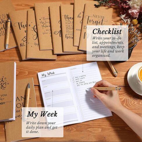 Tellingyou 30 Set Christmas Employee Appreciation Gifts Bulk 2026 Pocket Planner with Pen Daily Weekly to Do List Notepad Motivational Journal Thank You Gift for Coworker Team Staff Teacher(Aesthetic) in Saudi Arabia