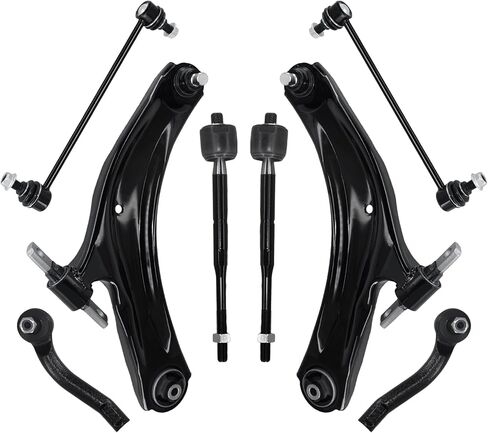 8pcs Suspension Kit Front Left Right Lower Control Arm w/Ball Joint Front Tie Rod Sway Bar End Link Assembly Replacement for 2007-2012 NISSAN SENTRA -K620373 K750096 ES800574 EV800820 in Saudi Arabia