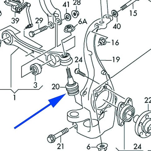 وصلة كروية أمامية سفلية لـ 10-18 Audi A4 A5 Quattro Allroad S4 S5 B8 B8.5 Q5 RS5 C7 A6 A7 S6 S7 RS7 C7 C7.5 مجموعة قطعتين (M14) in Kuwait