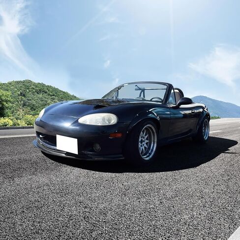 Front Bumper Lip Spoiler Compatible with 2001-2005 Mazda Miata MX-5 MX5, DS Style Black PU Front Bumper Lip Spoiler Bodykit Splitter Diffuser Air Dam Chin Diffuser by IKON MOTORSPORTS, 2002 2003 in Saudi Arabia