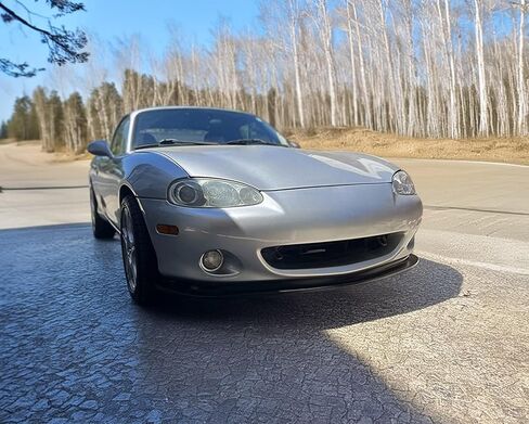 Front Bumper Lip Spoiler Compatible with 2001-2005 Mazda Miata MX-5 MX5, DS Style Black PU Front Bumper Lip Spoiler Bodykit Splitter Diffuser Air Dam Chin Diffuser by IKON MOTORSPORTS, 2002 2003 in Saudi Arabia