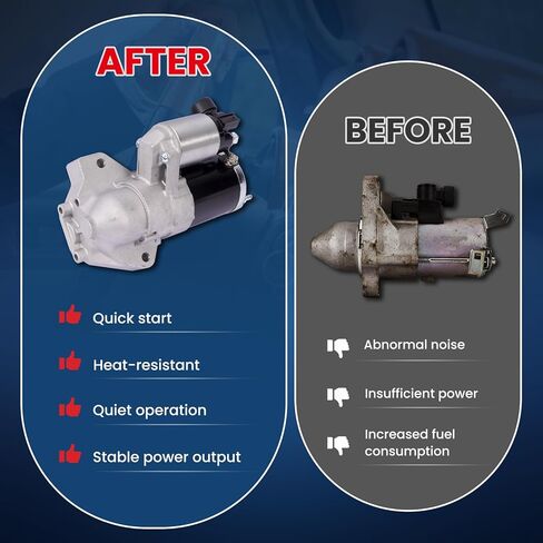 MOCA Starter Motor Fits 2007 for Honda Odyssey V6 3.5L, 2008-2010 for Honda Odyssey V6 3.5L w/o Variable Cylinder Management Engine in Saudi Arabia