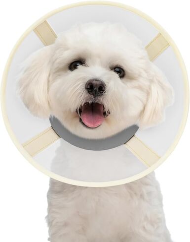 Cat Cone Collar Soft, Breathable Cat Cone Alternative After Surgery, Adjustable Cat Recovery Collar Water Resistant Cat Neck E Collar for Cats Kittens to Stop Licking(Grey,L) in Saudi Arabia