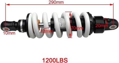 290mm 11.42" Rear Shock Absorber Suspension Sensa-Trac Load Adjusting for Dirt Pit Bikes Motorcycle 1200LBS in Saudi Arabia