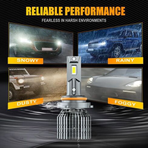 متوافق مع مجموعة مصابيح القيادة Ford Explorer 2011 2012 2013 2014 2015، رؤية محسنة، مروحة توربو 12,000 دورة في الدقيقة، تركيب مباشر، عبوة من 4 قطع in Kuwait