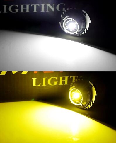iJDMTOY 3000K Selective Yellow 15W High Power LED Fog Lamps w Kit w/Relay Wire & Universal Fit Switch, Compatible with Honda 2022-up Civic, CR-V, Accord, Ridgeline; Compatible with Acura Integra in Saudi Arabia