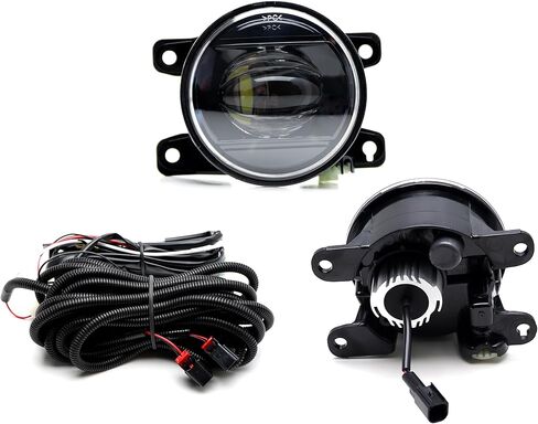iJDMTOY 3000K Selective Yellow 15W High Power LED Fog Lamps w Kit w/Relay Wire & Universal Fit Switch, Compatible with Honda 2022-up Civic, CR-V, Accord, Ridgeline; Compatible with Acura Integra in Saudi Arabia