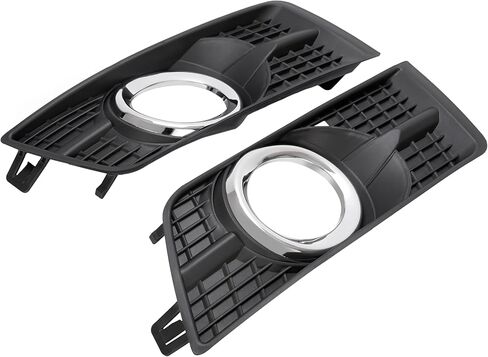 KUAFU Fog Light Bezel Compatible with 2010-2016 Cadillac SRX Bumper Driving Fog Lamps Cover L&R Side Black & Silvery Color Replacement for 25778388 25778389 GM1038125 GM1039125 in Saudi Arabia