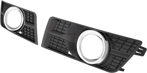 KUAFU Fog Light Bezel Compatible with 2010-2016 Cadillac SRX Bumper Driving Fog Lamps Cover L&R Side Black & Silvery Color Replacement for 25778388 25778389 GM1038125 GM1039125 in Saudi Arabia