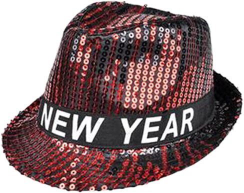 Happy New Years Sequin Fedora Metallic Glitter Party Favors in Saudi Arabia
