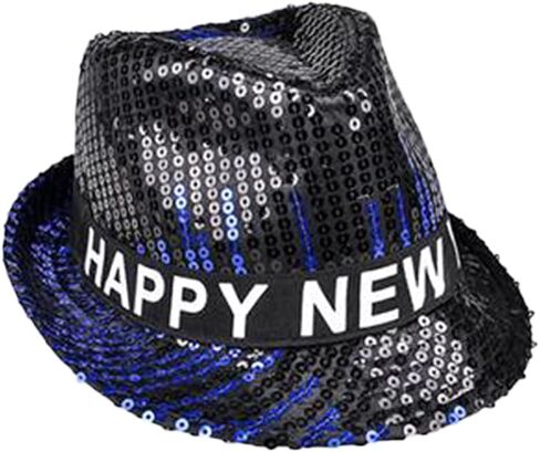 Happy New Years Sequin Fedora Metallic Glitter Party Favors in Kuwait