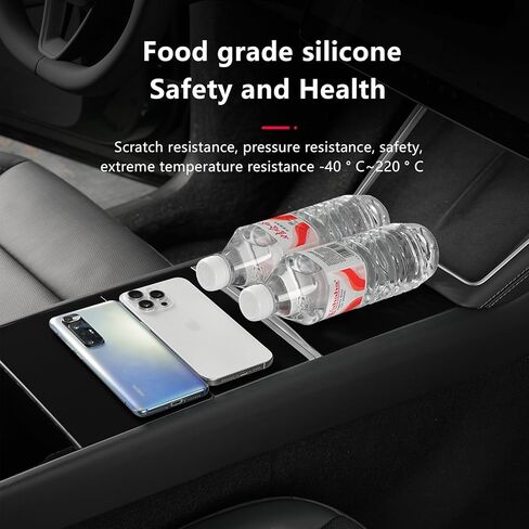 طقم تغليف سيليكون لوحدة التحكم المركزية لطراز Tesla 3 2021-2023 / موديل Y 2021-2024، غطاء امتصاص كهرباء لوحدة التحكم المركزية Tesla للطراز 3/Y-أبيض in Saudi Arabia