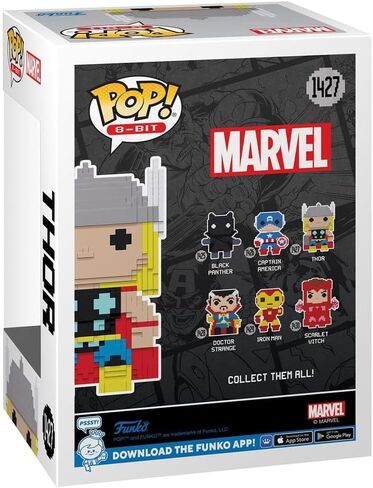 فانكو بوب! Marvel: 8-Bit - Thor - Marvel Comics - شخصية فينيل قابلة للتجميع - فكرة هدية - بضائع رسمية - ألعاب للأطفال والكبار - محبي الكتب المصورة in Kuwait