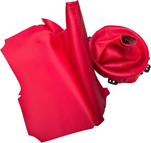 Synthetic Leather Handbrake & Shift Boot Cover In Torch Red Compatible With Subaru BRZ Scion FR-S Toyota GT-86 2013 2014 2015 2016 2017 2018 2019 2020 (Made In USA) in Saudi Arabia