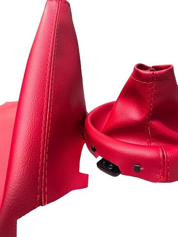 Synthetic Leather Handbrake & Shift Boot Cover In Torch Red Compatible With Subaru BRZ Scion FR-S Toyota GT-86 2013 2014 2015 2016 2017 2018 2019 2020 (Made In USA) in Saudi Arabia