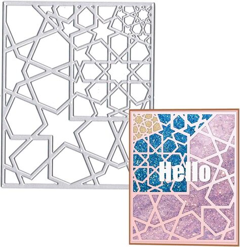 Geometry Background Die Cuts for Card Making, Irregular Stripe Background Cutting Dies Metal Template Molds, Geometry Frame Dies for Crafting DIY Photo Album Embossing Scrapbooking Supplies in Saudi Arabia