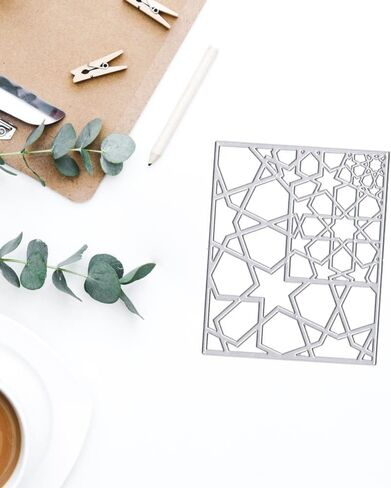 Geometry Background Die Cuts for Card Making, Irregular Stripe Background Cutting Dies Metal Template Molds, Geometry Frame Dies for Crafting DIY Photo Album Embossing Scrapbooking Supplies in Saudi Arabia