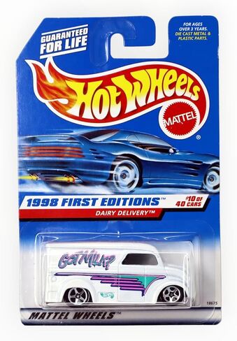 Hot Wheels Dairy DELIVERY الإصدارات الأولى السلسلة رقم 10 من 40 جامع سلسلة السيارات الأساسية لعام 1998 رقم 645 in Saudi Arabia