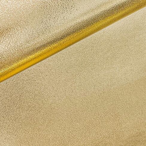 ONEART | Metallic Gold Soft Faux Leather Fabric, 0.9 mm Lambskin Synthetic Pleather for Handbag Wallets Hair Bows Crafts in Saudi Arabia