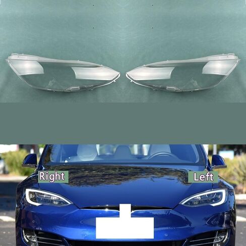 متوافق مع غطاء المصباح الأمامي Tesla Model S 2014-2022 | حالة عاكس الضوء الشفاف | عدسة بولي كربونات (1 بيار) in Saudi Arabia