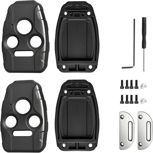 غطاء غطاء Key Fob متوافق مع Honda Accord 2003-2012، Civic EX 2006-2013، Pilot 2009-2015، CR-V 2005-2006 - متين ممتاز، مقاوم للخدش، القطع غير مطلوب (Button4-Black) in Saudi Arabia