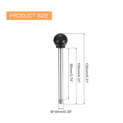 uxcell 10mmx105mm Quick Release Pins, Detent Pins with Round Knob, Chrome-Plated Carbon Steel Marine Hardware for Marine Mountain Seat, Ship Outfitting, Shipbuilding, Silver in Saudi Arabia