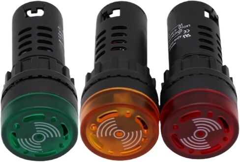 Red, Green and Yellow 22mm Continuous Sound Buzzer AD16-22SM high Decibel Flash Buzzer 24V220V380V(AD16-22SM220V//red) in Saudi Arabia