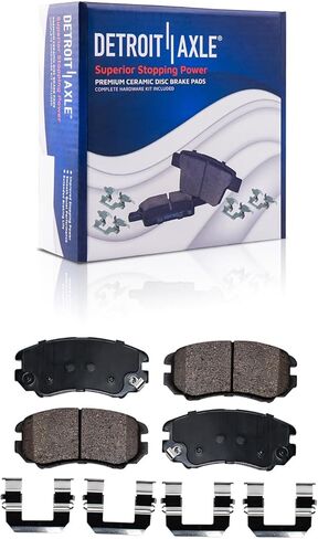 ديترويت المحور - طقم الفرامل الأمامية لدوارات الفرامل هيونداي إلنترا 2007-2010 ومنصات الفرامل السيراميك 2008 2009 استبدال in Kuwait