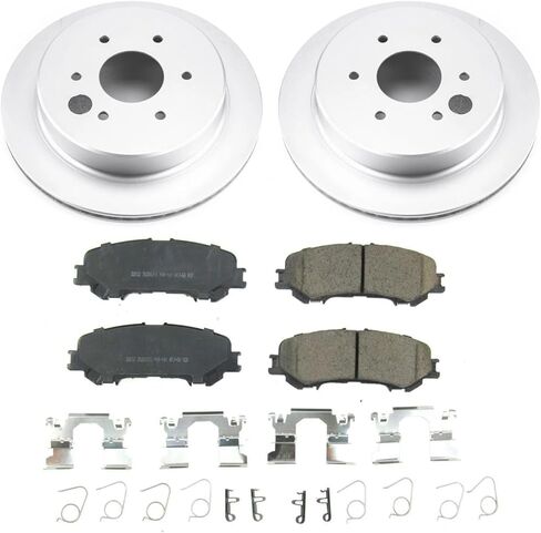 Power Stop KOE7874 Autospecialty Rear Replacement Brake Kit-OE Brake Rotors & Ceramic Brake Pads For Nissan TITAN 2017-2022 [Model Specific] in Saudi Arabia