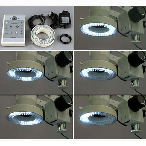 AmScope LED-80M 80-LED Microscope Ring Light w Heavy-Duty Metal Box and Adapter in Saudi Arabia