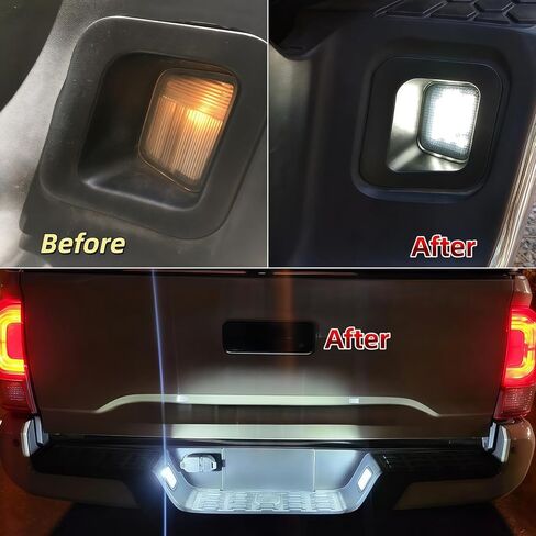 LED License Plate Light Assembly Compatible with 2016 2017 2018 2019 2020 2021 2022 2023 Toyota Tacoma 2014-2021 Tundra Tag Light Lamp Accessories Replacement 6000K White,812700C040,Pack of 2 in Kuwait
