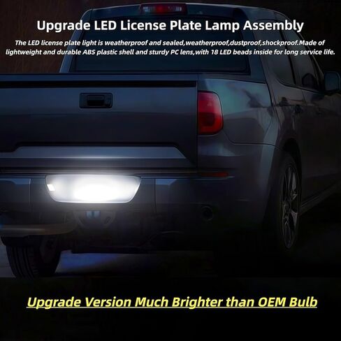 LED License Plate Light Assembly Compatible with 2016 2017 2018 2019 2020 2021 2022 2023 Toyota Tacoma 2014-2021 Tundra Tag Light Lamp Accessories Replacement 6000K White,812700C040,Pack of 2 in Kuwait