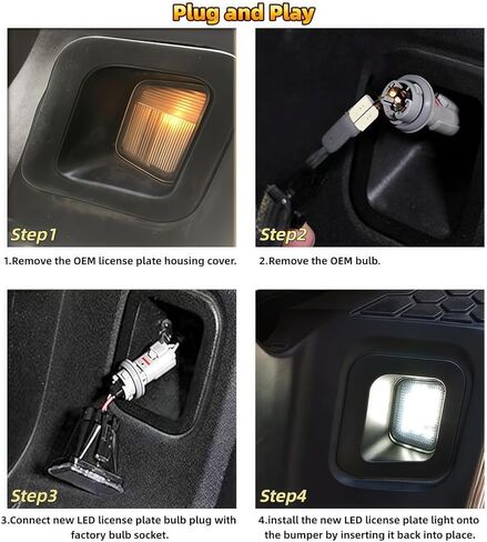 LED License Plate Light Assembly Compatible with 2016 2017 2018 2019 2020 2021 2022 2023 Toyota Tacoma 2014-2021 Tundra Tag Light Lamp Accessories Replacement 6000K White,812700C040,Pack of 2 in Kuwait