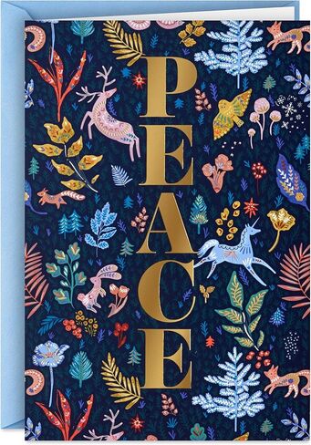Hallmark Boxed Christmas Cards, Joy to the World (40 Cards and 40 Envelopes) Blue and Gold in Saudi Arabia