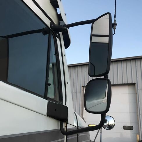 مرآة جانبية متوافقة مع مرآة Freightliner Columbia Century Mirror مرآة الباب السوداء الجانب الأيسر للسائق مناسبة لشاحنات Freightliner Century Columbia 1996-2010 in Kuwait