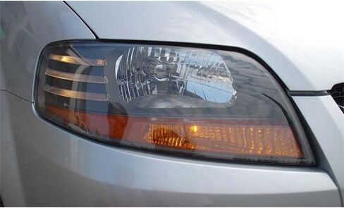 متوافق مع غطاء المصباح الأمامي C-hevrolet Aveo 2005-2007 - عدسة عاكس الضوء الشفافة، زجاج شبكي (يسار) in Kuwait