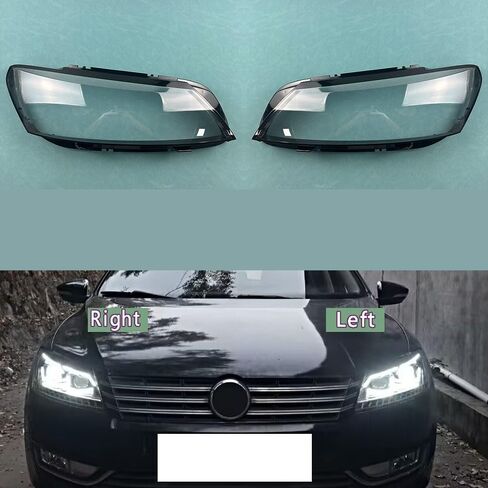 Compatible With Compatible With Passat B7 Headlamp Cover Shell - Transparent Lens Headlight Shade 2011-2015 Models(Right 1PCS) in Saudi Arabia