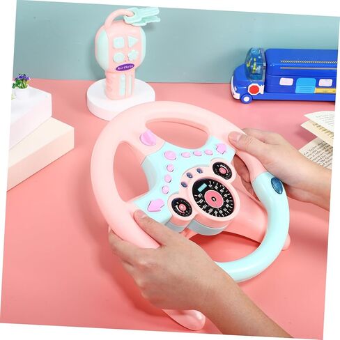 Homoyoyo Steering Wheel for Driving Simulator with Lights and Sounds Realistic Steering Wheel for Pretend in Saudi Arabia