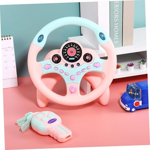 Homoyoyo Steering Wheel for Driving Simulator with Lights and Sounds Realistic Steering Wheel for Pretend in Saudi Arabia