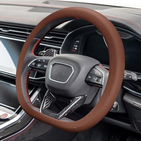 Car Steering Wheel Cover, Universal 13.5 to 15 inches Silicone Steering Cover Compatible with Most Car Models Fit for Round D Shape in Saudi Arabia