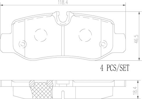 Brembo P50126N Premium Ceramic Rear Disc Brake Pad Set MERCEDES-BENZ OE# A4474200320 in Saudi Arabia
