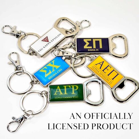 Sorority Shop Delta Sigma Phi Fraternity Keychain - Flat Bottle Opener with Greek Letters and Fraternity Name in Official Colors, Delta Sigma Phi Keyring in Saudi Arabia