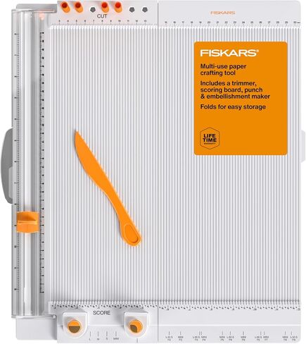 لوحة قياس وقياس 12 بوصة من Fiskars، نظام TripleTrack، سطح تسجيل متكامل، تصميم قابل للطي للحرف اليدوية والسفر in Saudi Arabia