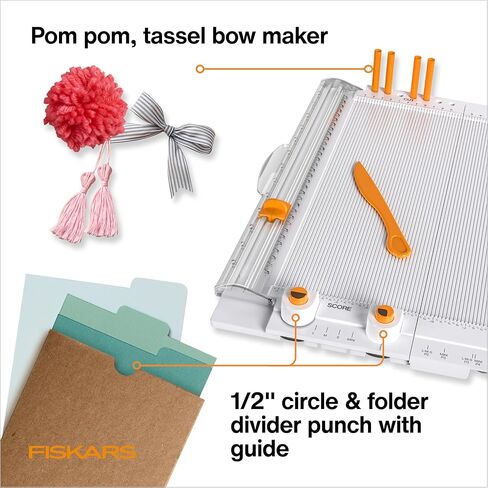 لوحة قياس وقياس 12 بوصة من Fiskars، نظام TripleTrack، سطح تسجيل متكامل، تصميم قابل للطي للحرف اليدوية والسفر in Saudi Arabia
