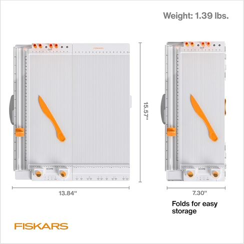 لوحة قياس وقياس 12 بوصة من Fiskars، نظام TripleTrack، سطح تسجيل متكامل، تصميم قابل للطي للحرف اليدوية والسفر in Saudi Arabia