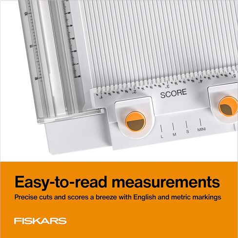 لوحة قياس وقياس 12 بوصة من Fiskars، نظام TripleTrack، سطح تسجيل متكامل، تصميم قابل للطي للحرف اليدوية والسفر in Saudi Arabia