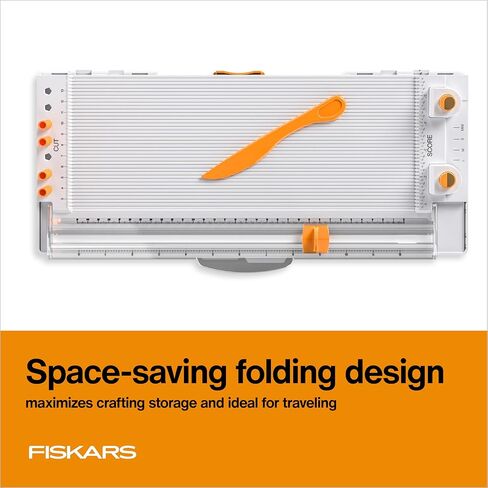 لوحة قياس وقياس 12 بوصة من Fiskars، نظام TripleTrack، سطح تسجيل متكامل، تصميم قابل للطي للحرف اليدوية والسفر in Saudi Arabia